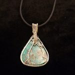Chrysocolla Silver Wire-Wrapped Pendant - Image 5