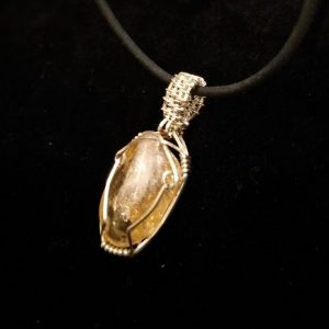 Citrine Silver Wire-Wrapped Pendant by Niai Design