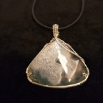 Moss Agate Silver Wire-Wrapped Pendant - Image 5