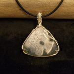 Moss Agate Silver Wire-Wrapped Pendant by Niai Design
