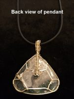 Moss Agate Silver Wire-Wrapped Pendant - Image 2