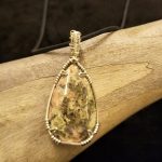 Tasmanian Unakite Pendant Silver Wire-Wrapped - Image 3