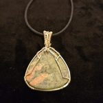 Unakite Silver Wire-Wrapped Pendant - Image 2