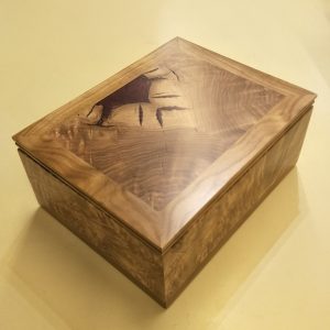 Tasmanian Musk and Musk Burl with Red Pearl Resin Box by Lins Athorn