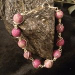 Silver Wire-Wrapped Charoite Bracelet by Belle
