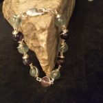 Fluorite and Sterling Silver Wire Wrapped bracelet by Belle