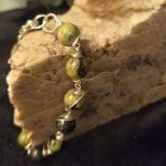 Silver Wire-Wrapped Jade Bracelet by Belle