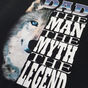 T-Shirt Man Myth Legend with Wolf