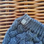 W. Garrett & Co acrylic Beanie in gunmetal grey with a fake fur pom-pom