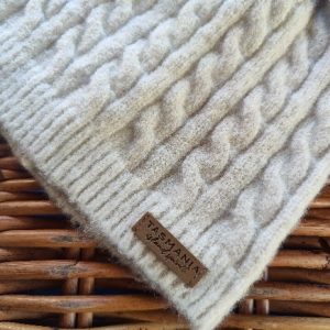 W. Garrett & Co wool-mix Beanie in a natural rib knit