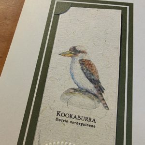 Kookaburra available as a bookmark card or print by Joanna Gair