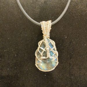Silver-Wire-Wrapped Labradorite Pendant by Niai Design