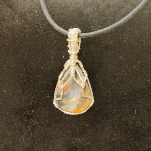 Silver-Wire-Wrapped Pietersite Pendant by Niai Design